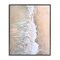 Stupell Industries Neutral Coast Wave Crash Framed Giclee Wall Art Design by Petal Prints Design